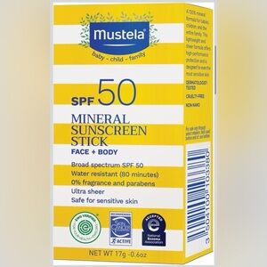 Mustela Baby Mineral Sunscreen Stick SPF 50 - NEW